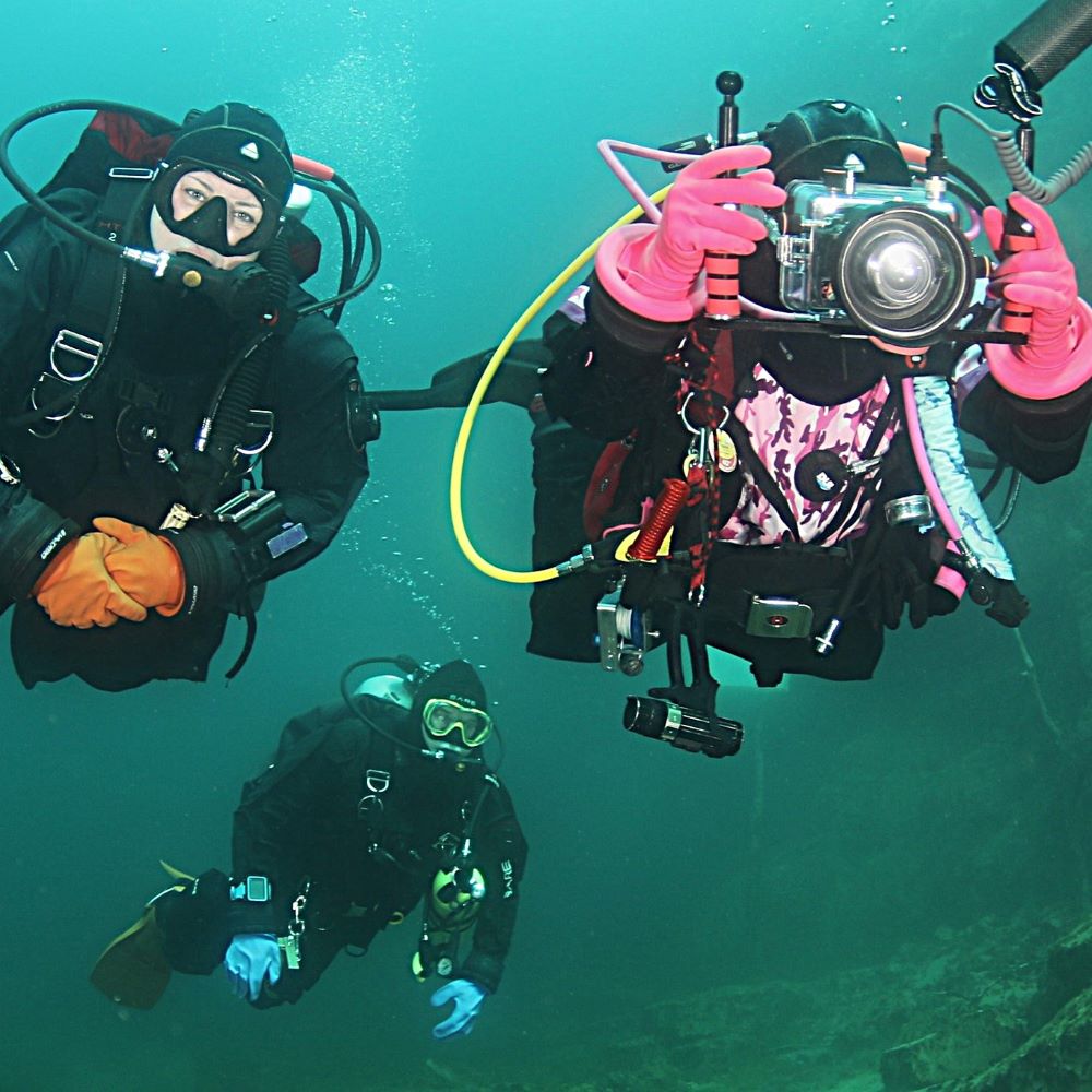Scuba student repeating a skill in a pool
